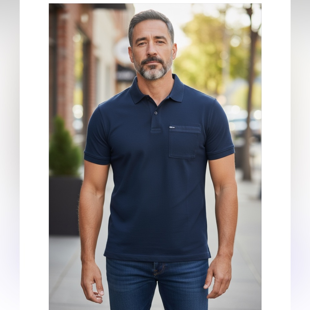 Express Men’s Stretch Moisture Wicking Navy XL Polo Shirt